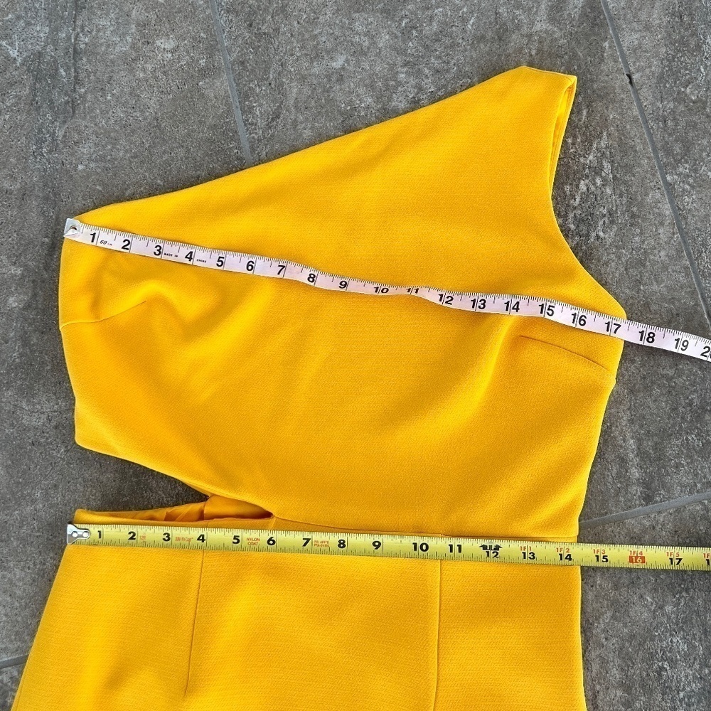 Gabrielle Union NYC Gold Yellow Sheath Midi Dress Size 4 - Picture 3 of 14